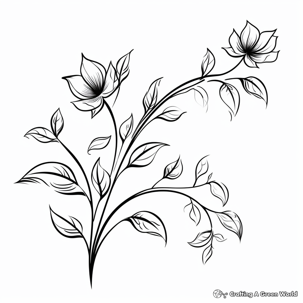 Inspiring Sweet Autumn Clematis Vine Coloring Pages 4