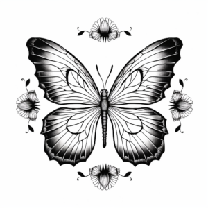 Inspiring Ulysses Butterfly Mandala Coloring Pages 4