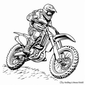 Intense Motocross Dirt Bike Coloring Pages 1