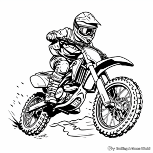 Intense Motocross Dirt Bike Coloring Pages 2