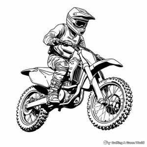 Intense Motocross Dirt Bike Coloring Pages 3