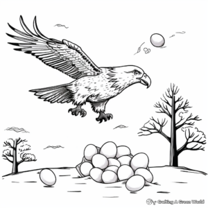 Interactive American Eagle Life Cycle Coloring Pages 1