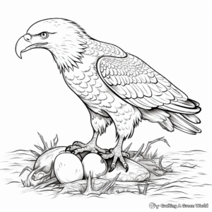 Interactive American Eagle Life Cycle Coloring Pages 2