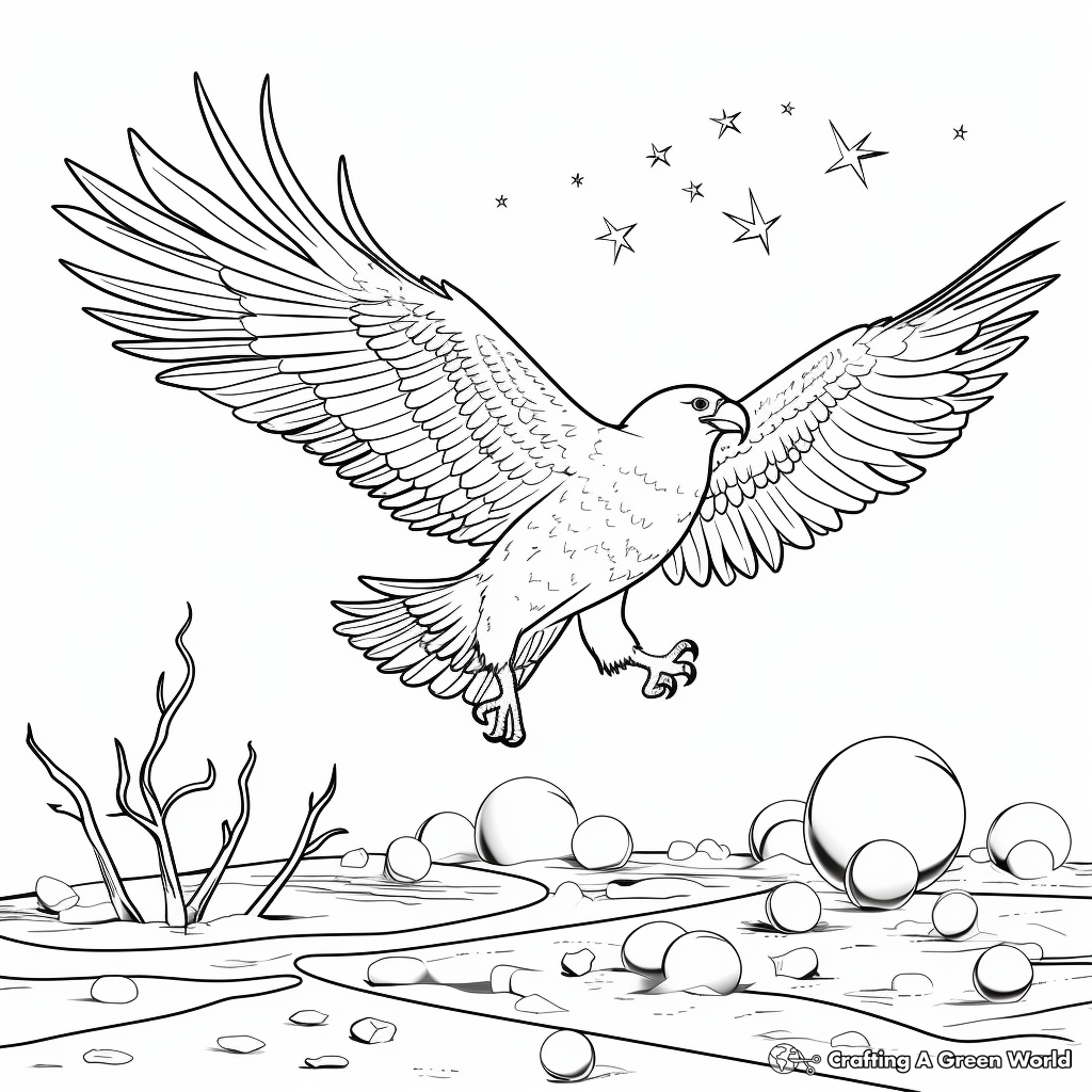 Interactive American Eagle Life Cycle Coloring Pages 3