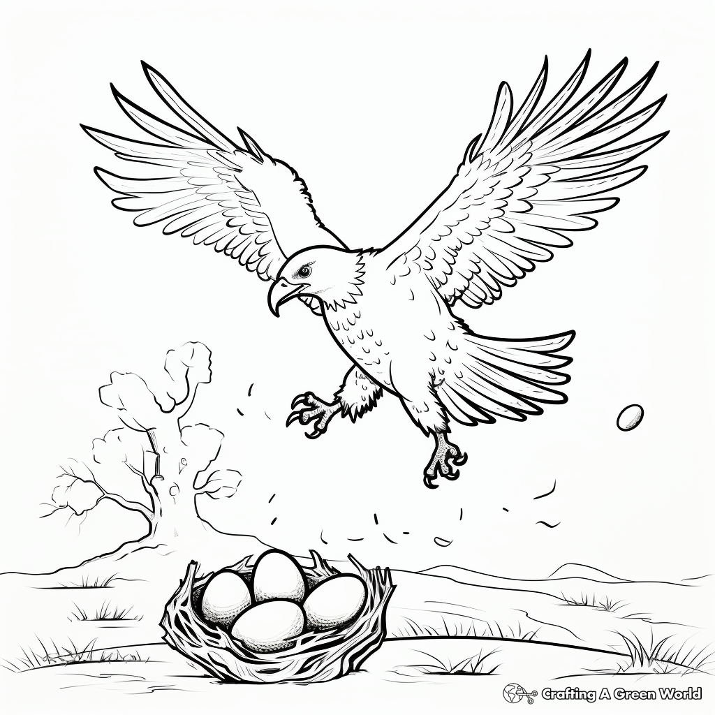 Interactive American Eagle Life Cycle Coloring Pages 4