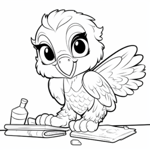 Interactive Ara Macaw Coloring Pages for Children 2