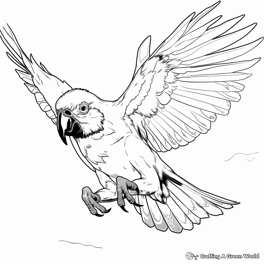 Interactive Ara Macaw Coloring Pages for Children 3