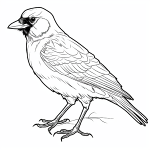 Interactive Australian Crow Coloring Pages 1