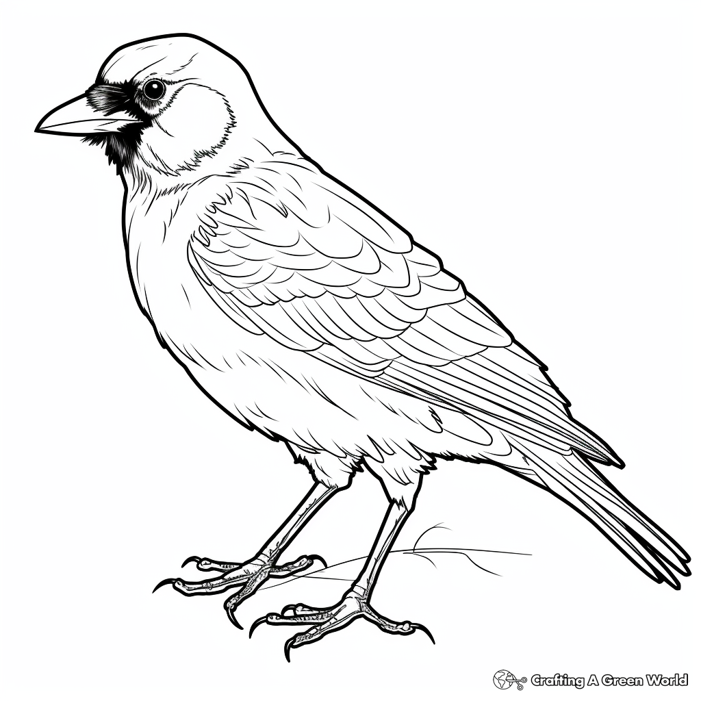Interactive Australian Crow Coloring Pages 1