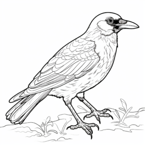 Interactive Australian Crow Coloring Pages 3