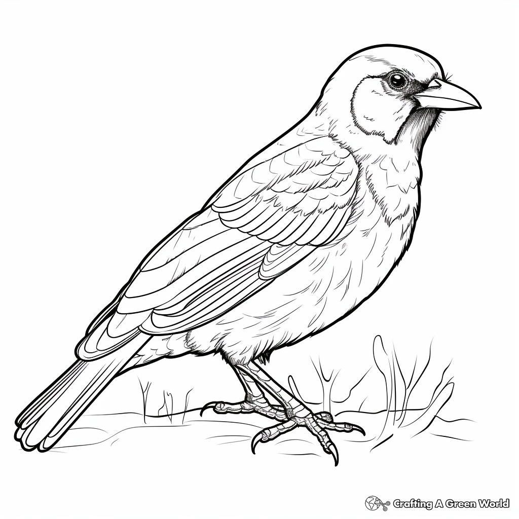 Interactive Australian Crow Coloring Pages 4