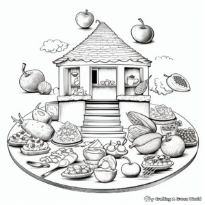 Interactive Balanced Diet Coloring Pages 1