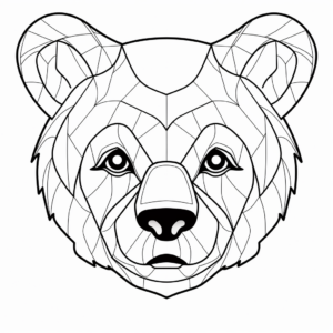 Interactive Bear Cub Head Coloring Pages 1