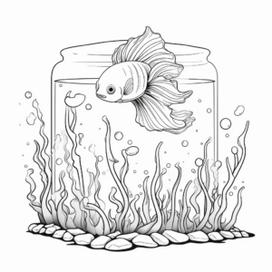 Interactive Betta Fish Tank Coloring Pages 4