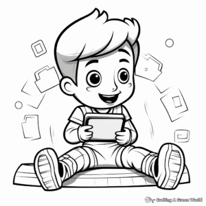 Interactive Cell Phone Coloring Pages for Kids 1
