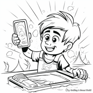 Interactive Cell Phone Coloring Pages for Kids 4
