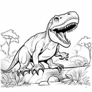 Interactive Ceratosaurus Activity Coloring Pages 1