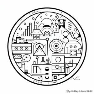 Interactive Circle Shape Coloring Pages 2