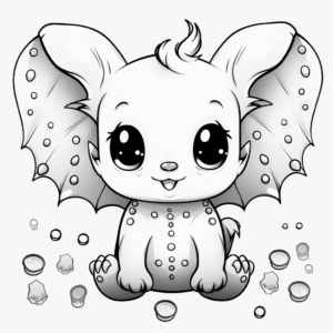 Interactive Connect-The-Dots Baby Bat Coloring Pages 1