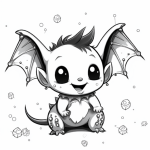 Interactive Connect-The-Dots Baby Bat Coloring Pages 2