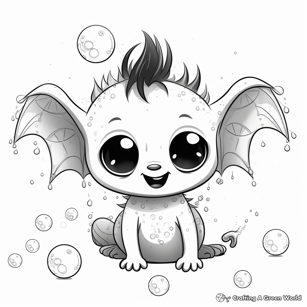 Interactive Connect-The-Dots Baby Bat Coloring Pages 4