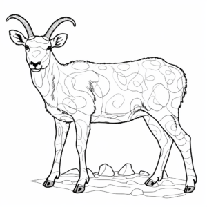 Interactive Connect the Dots Bighorn Sheep Coloring Page 1