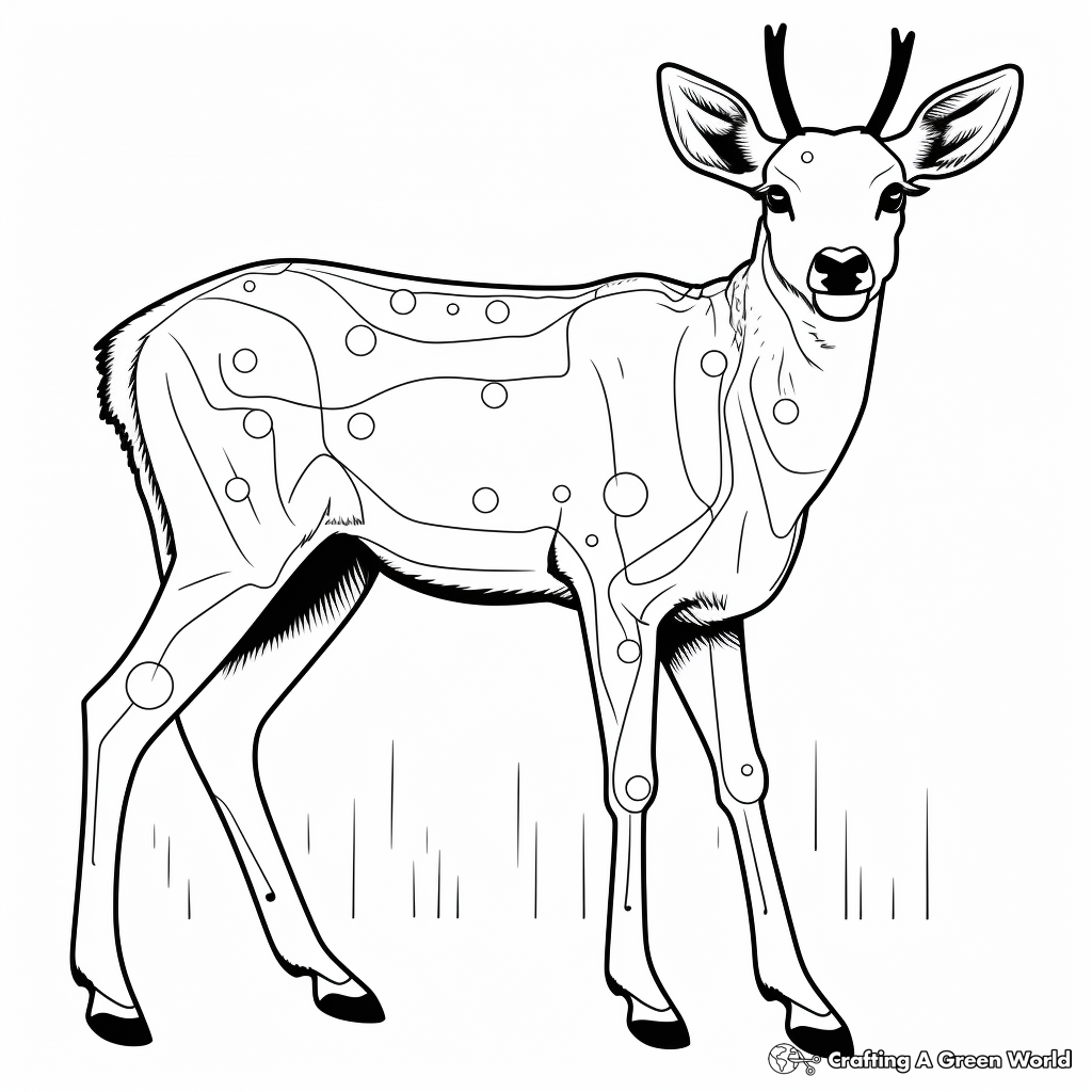Interactive Connect the Dots Bighorn Sheep Coloring Page 3