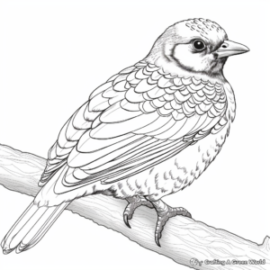 Interactive Connect-the-Dots Blue Jay Coloring Page 4