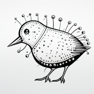 Interactive Connect-The-Dots Kiwi Bird Coloring Pages 1
