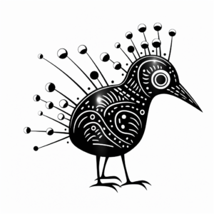 Interactive Connect-The-Dots Kiwi Bird Coloring Pages 2