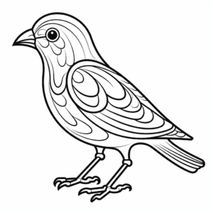 Interactive Connecticut State Bird American Goldfinch Coloring Pages 4