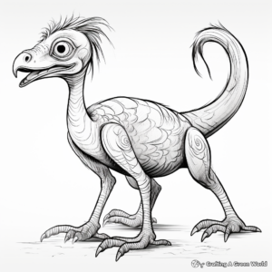 Interactive Deinonychus Coloring Pages: Draw Your own Background 2