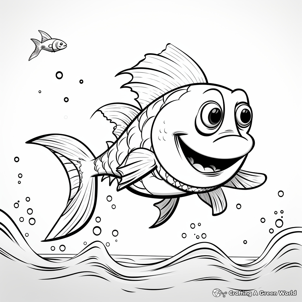 Interactive Digital Catfish Coloring Pages 1