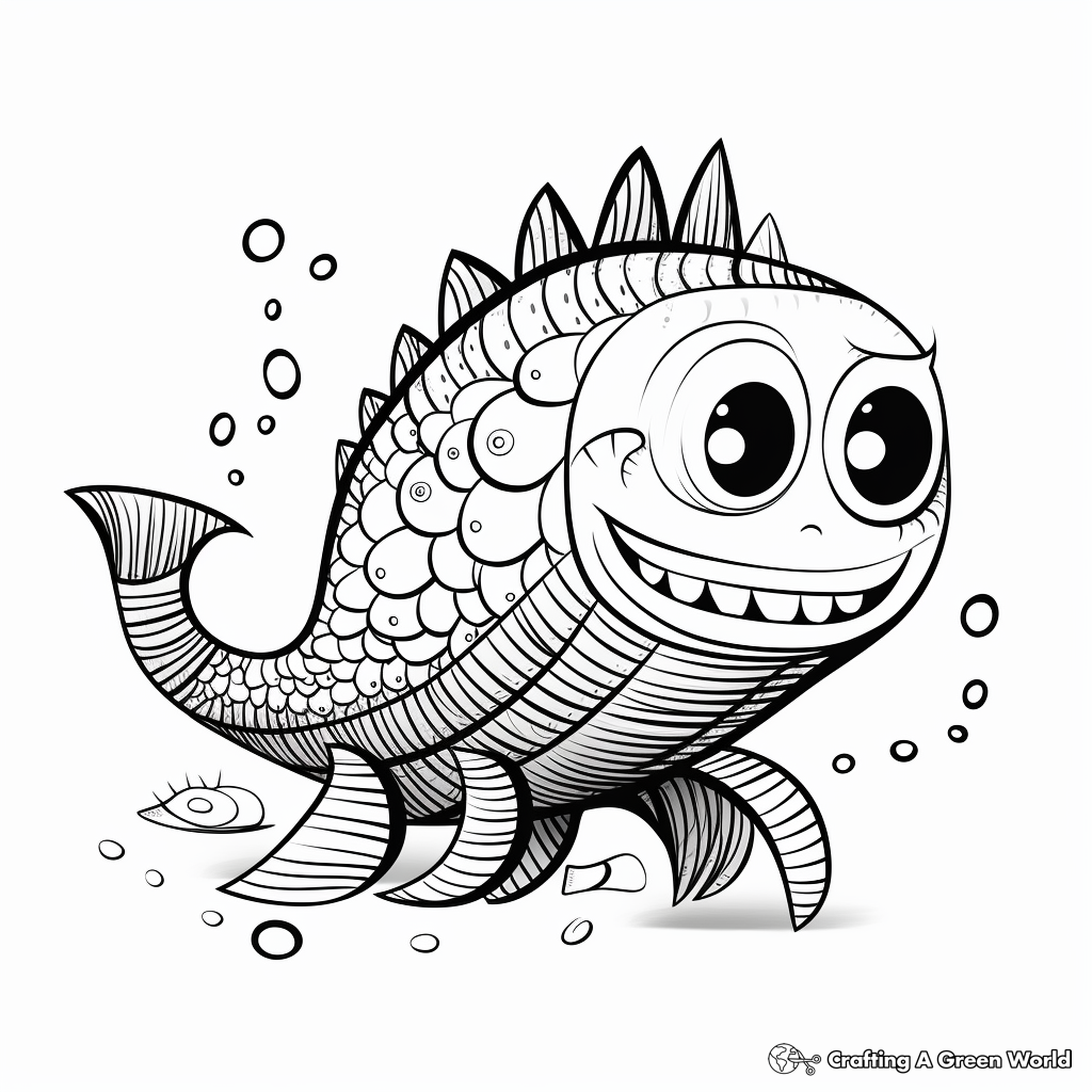 Interactive Digital Catfish Coloring Pages 3