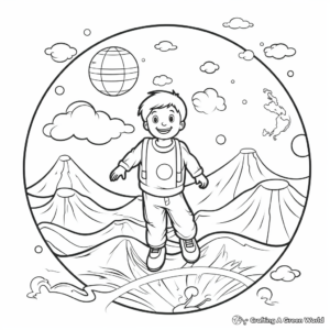 Interactive Earth and Sky Creation Coloring Pages 3