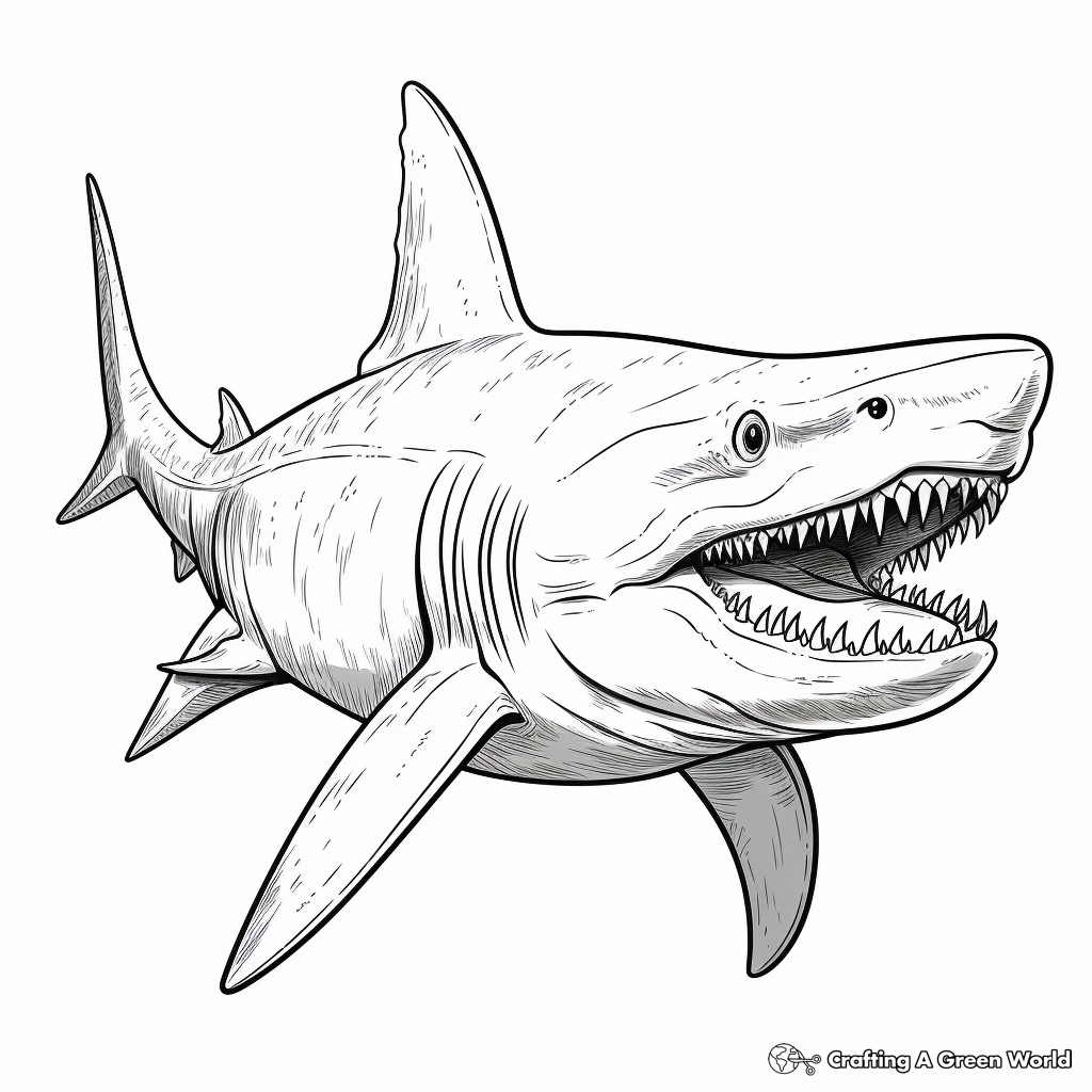 Interactive Facts and Coloring Megalodon Pages 3