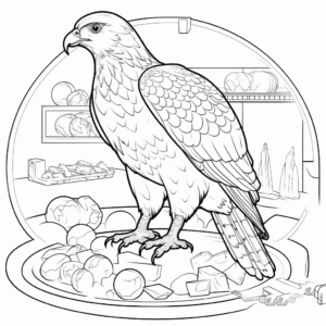 Interactive Falcon Life Cycle Coloring Pages 1