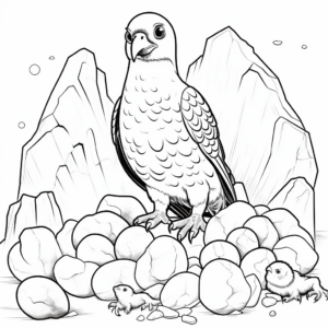 Interactive Falcon Life Cycle Coloring Pages 3