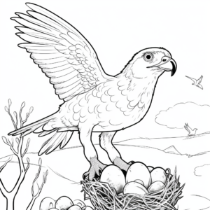 Interactive Falcon Life Cycle Coloring Pages 4