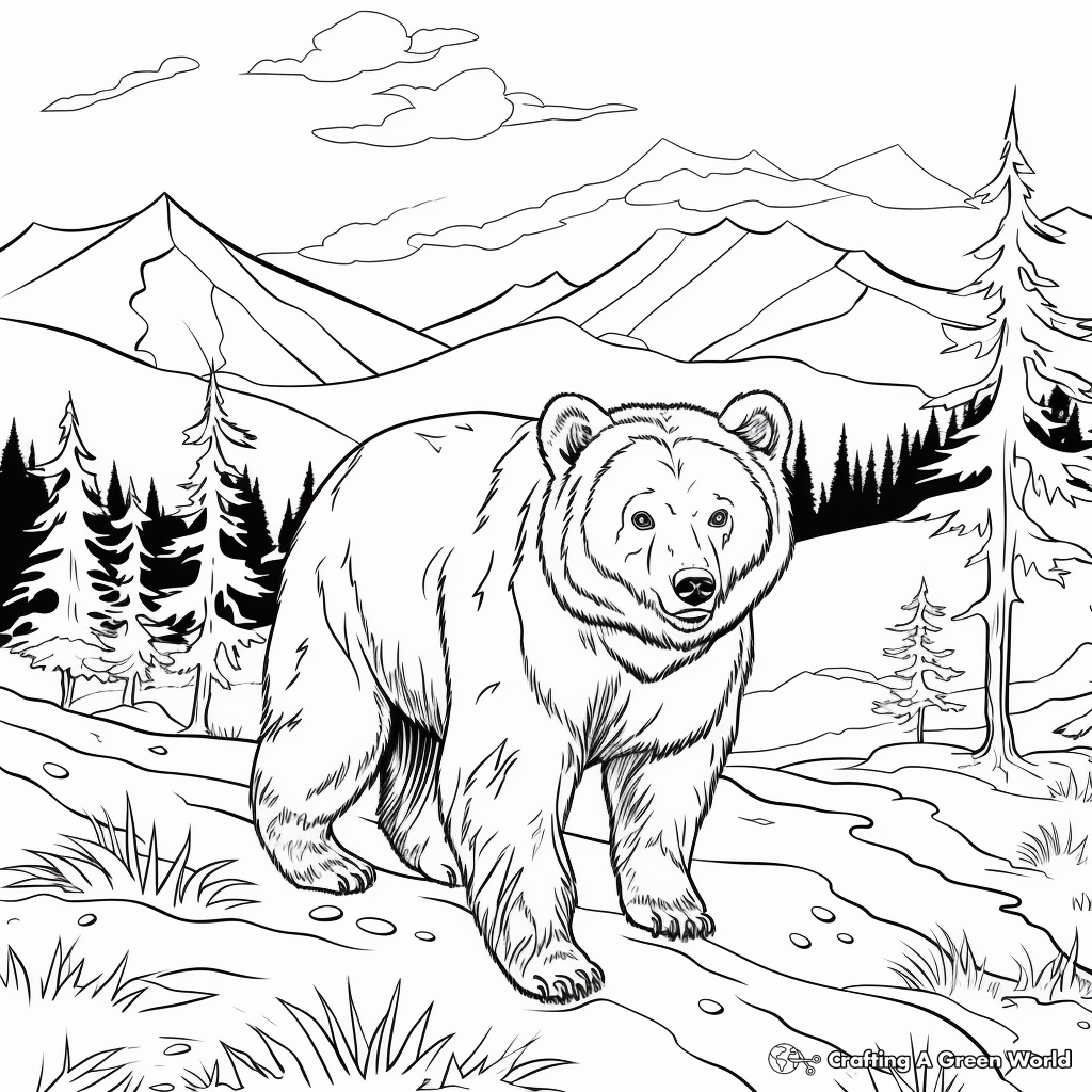 Interactive Find The Grizzly Bear Hidden Picture Coloring Pages 3