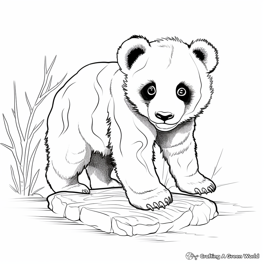 Interactive Giant Panda Bear Cub Coloring Pages 2