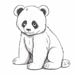 Interactive Giant Panda Bear Cub Coloring Pages 3