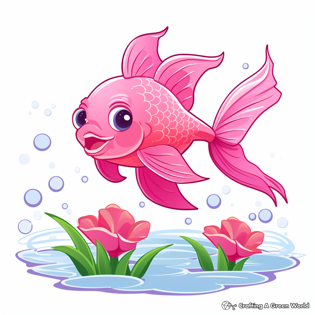 Interactive Goldfish Life Cycle Coloring Pages 1