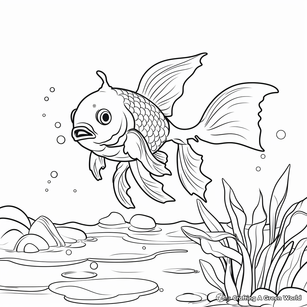 Interactive Goldfish Life Cycle Coloring Pages 3