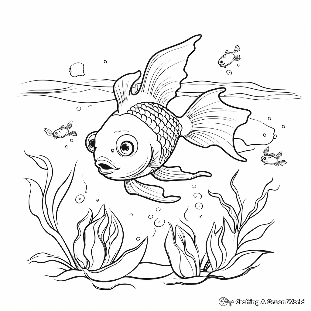 Interactive Goldfish Life Cycle Coloring Pages 4