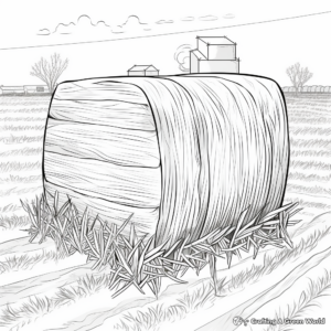 Interactive Hay Bale Coloring Pages with Hidden Objects 1