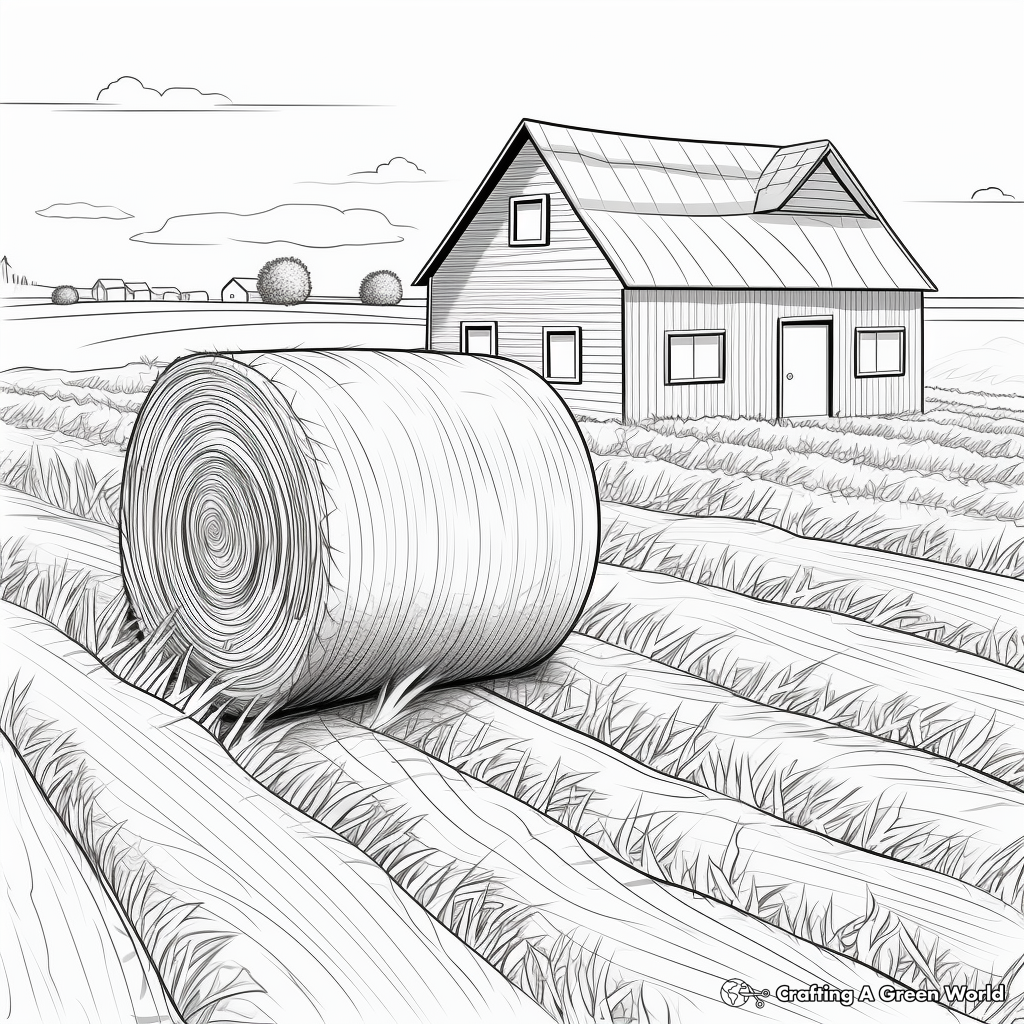 Interactive Hay Bale Coloring Pages with Hidden Objects 4