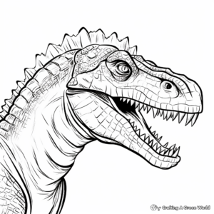 Interactive Iguanodon Dinosaur Head Coloring Pages 2