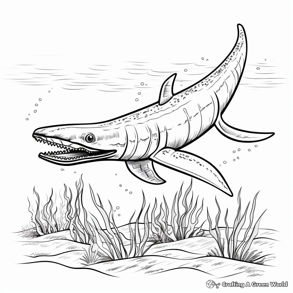 Interactive Kronosaurus Coloring Pages with Activities 4