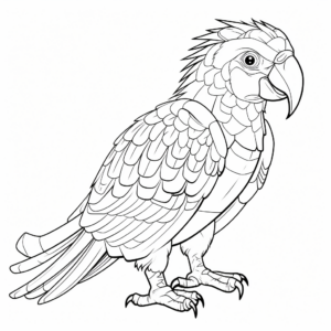 Interactive Label-The-Macaw Parts Coloring Pages 1